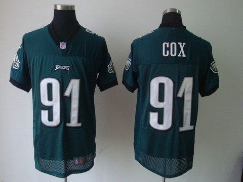 Nike Elite Jersey NFL Green Philadelphia Eagles 91 Cox